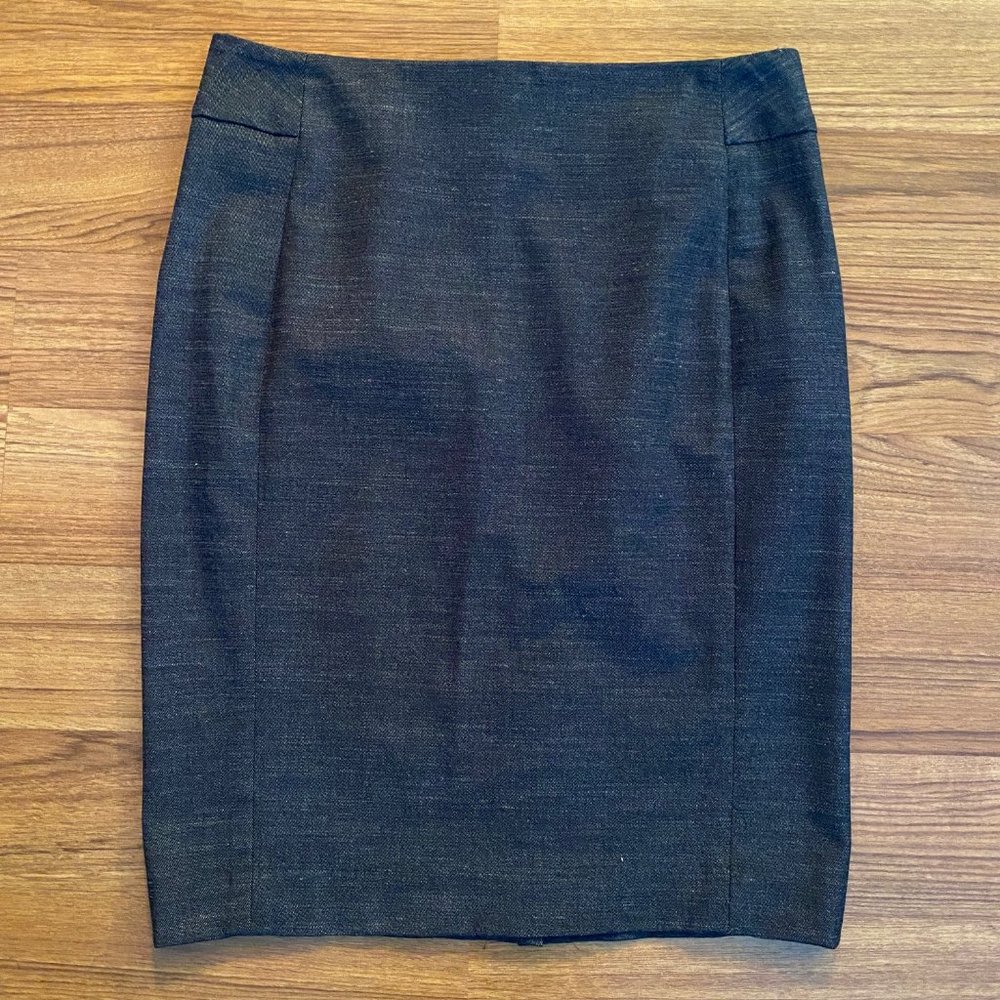 Ann Taylor LOFT - Charcoal Gray Pencil Skirt - Size: 6
